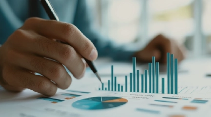 Credit Products - Hand and Pen with Graph
